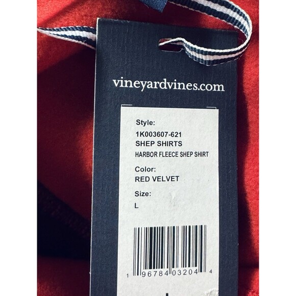 Vineyard Vines Harbor Fleece Shep Shirt Pullover New with Tags Women's Large - Picture 5 of 5